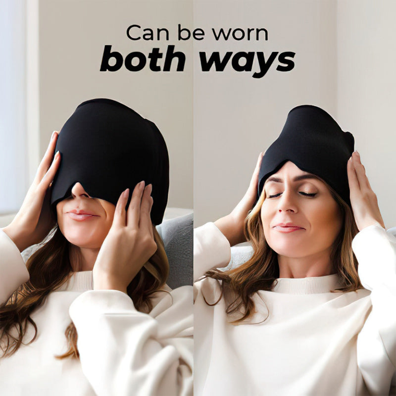 Gel hot and cold compress headband