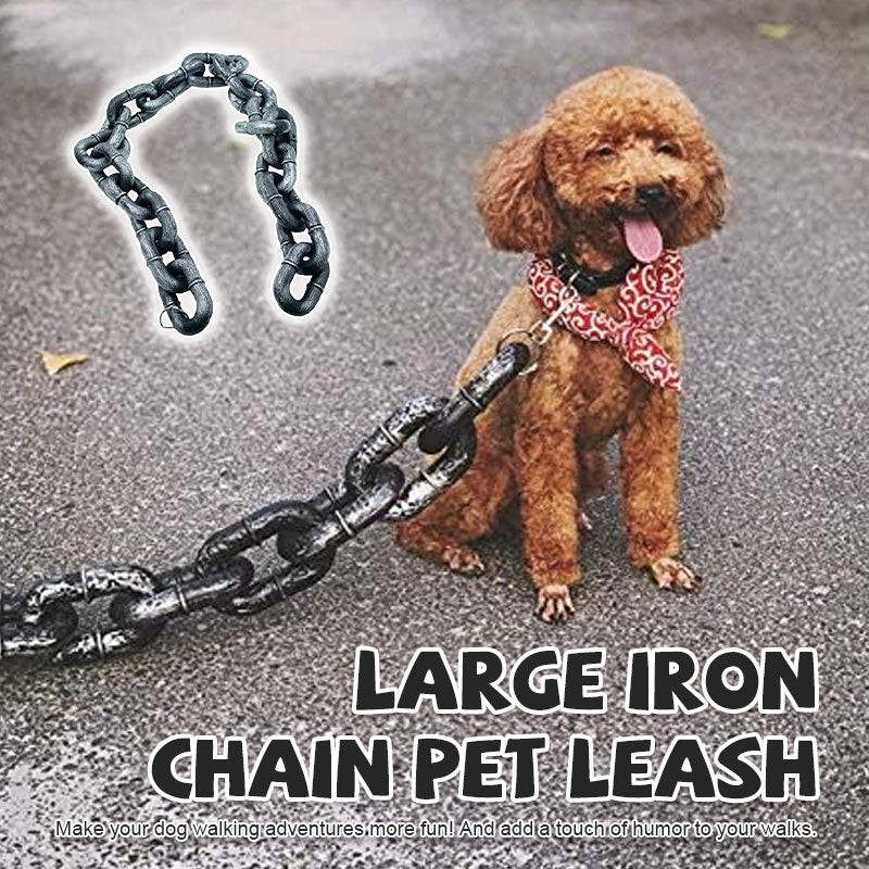 Large iron chain pet leash