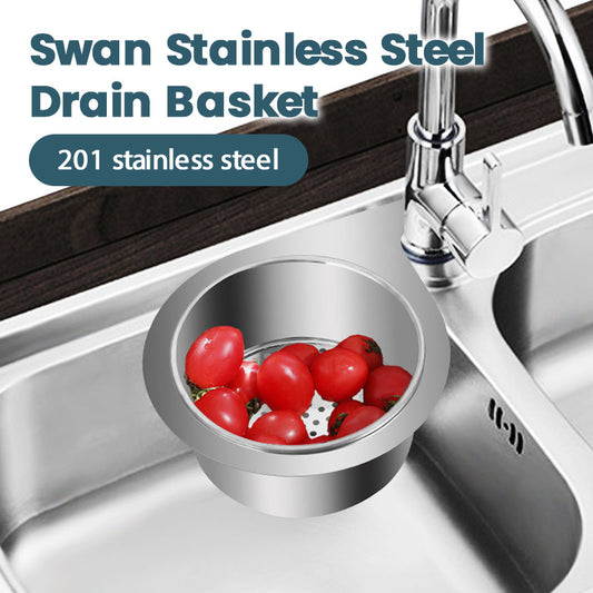 Swan Shape Stainless Steel Drainer Basket