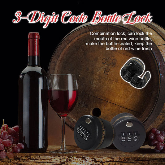 Wine bottle cap combination lock