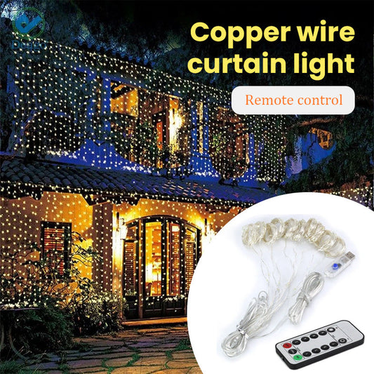 Led curtain light string