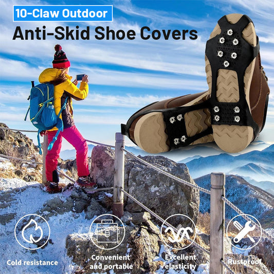 Manganese steel thickened crampon shoe covers