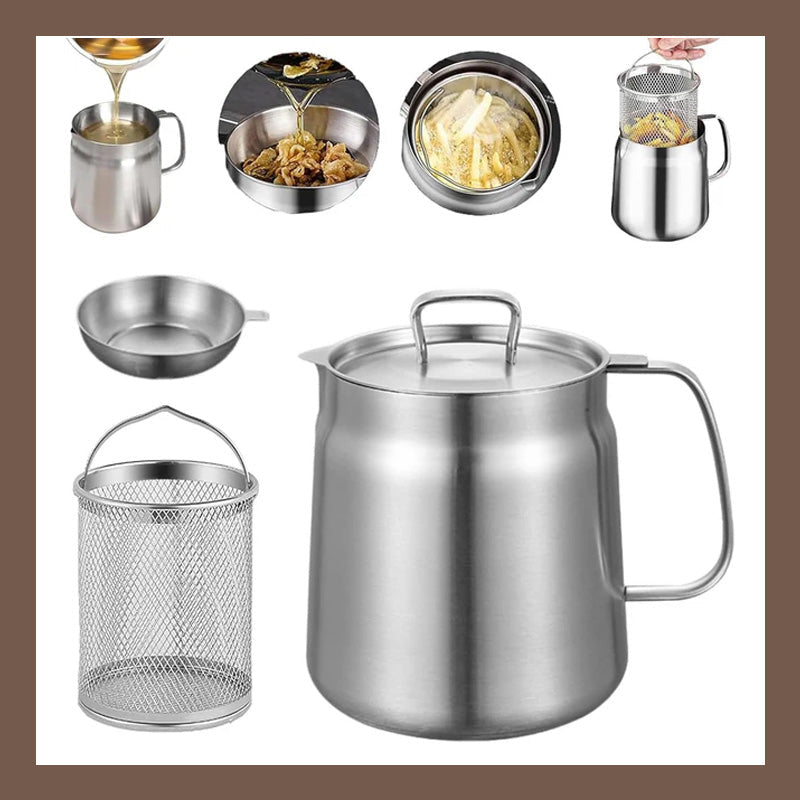 Stainless steel oil filter fryer