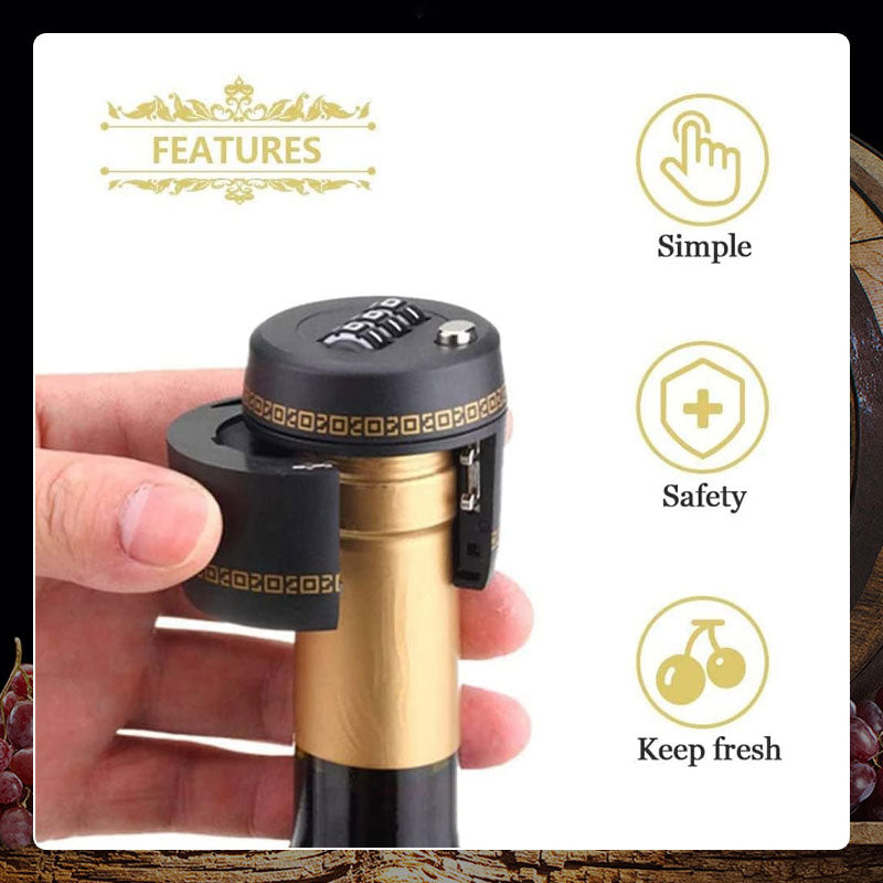 Wine bottle cap combination lock