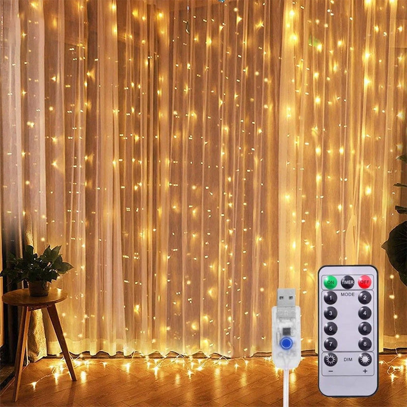 Led curtain light string