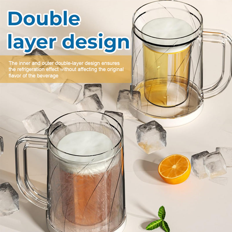 Double layer ice beverage cup