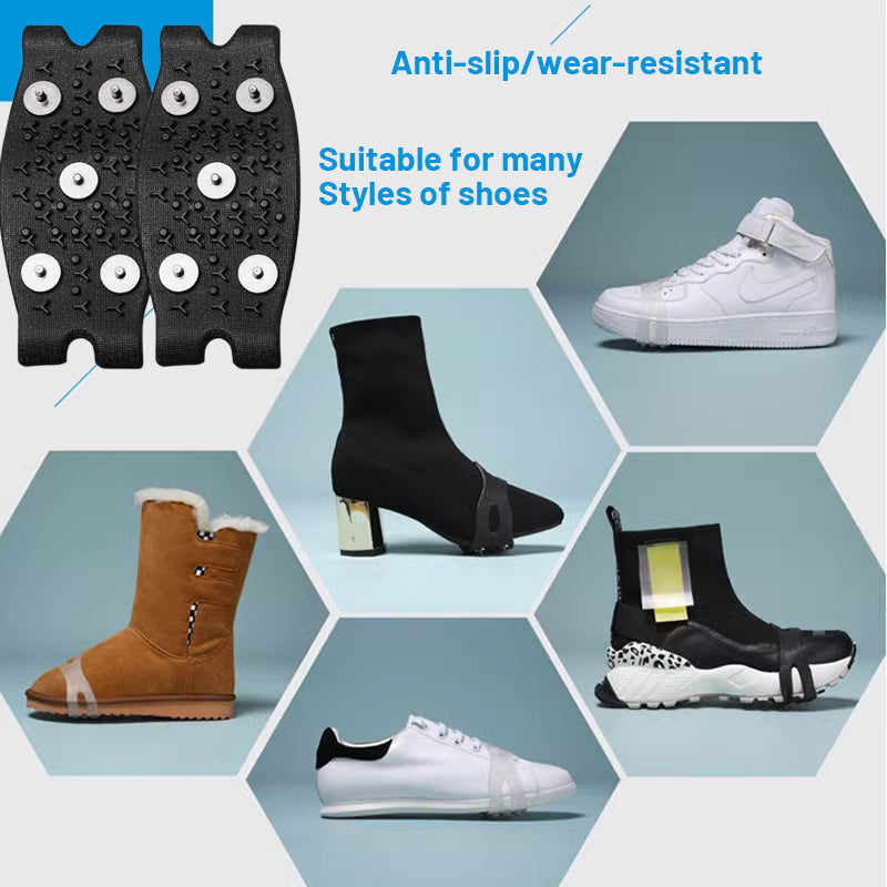 Manganese steel spikes anti-slip shoe covers