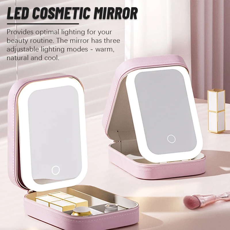 🎁Limited time promotion - 40% OFF🎁LED makeup mirror storage box