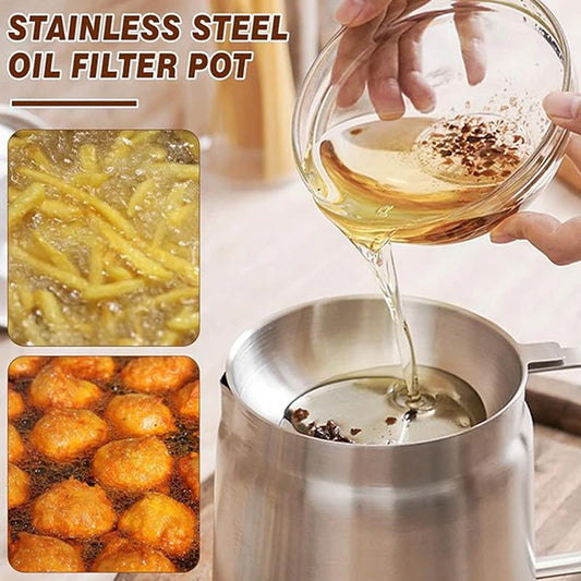 Stainless steel oil filter fryer