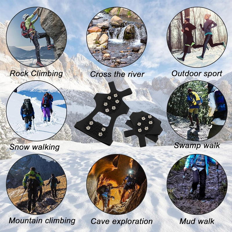 Manganese steel thickened crampon shoe covers