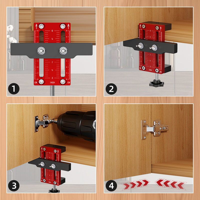 Cabinet door installation positioner