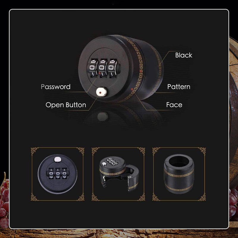 Wine bottle cap combination lock