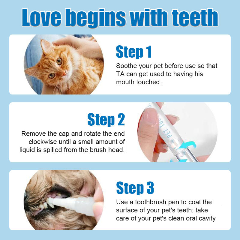 Pet Teeth Cleaning Toothbrush Pen