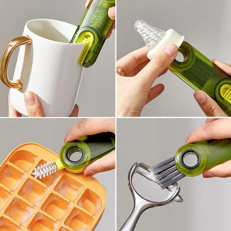 Cup lid groove gap cleaning brush