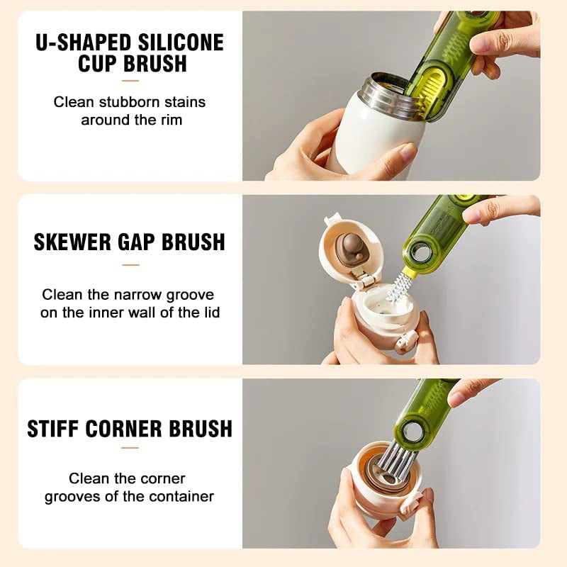 Cup lid groove gap cleaning brush