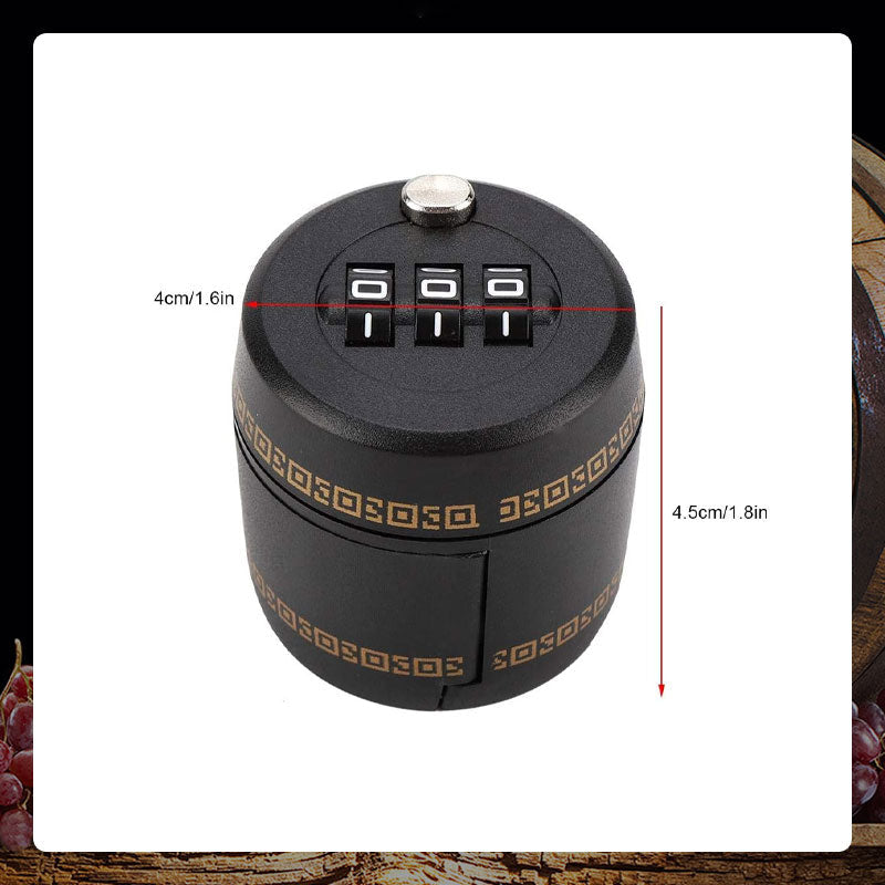 Wine bottle cap combination lock