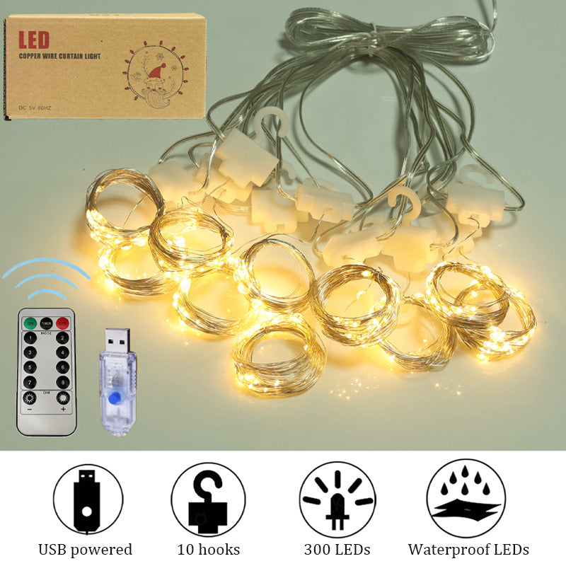 Led curtain light string