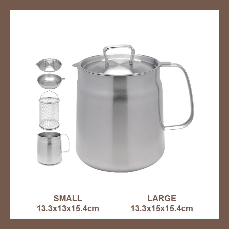 Stainless steel oil filter fryer