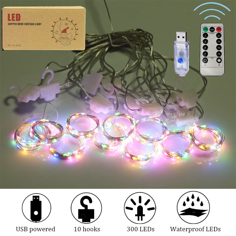 Led curtain light string