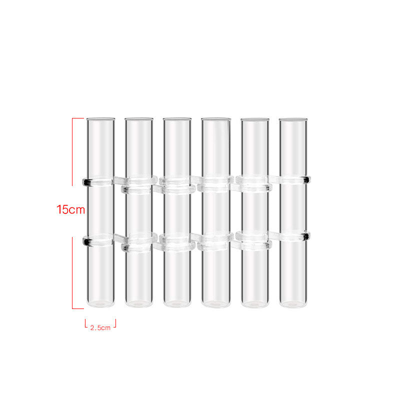 Test tube transparent glass vase