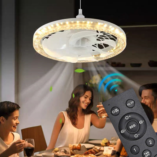 Remote control led silent fan light