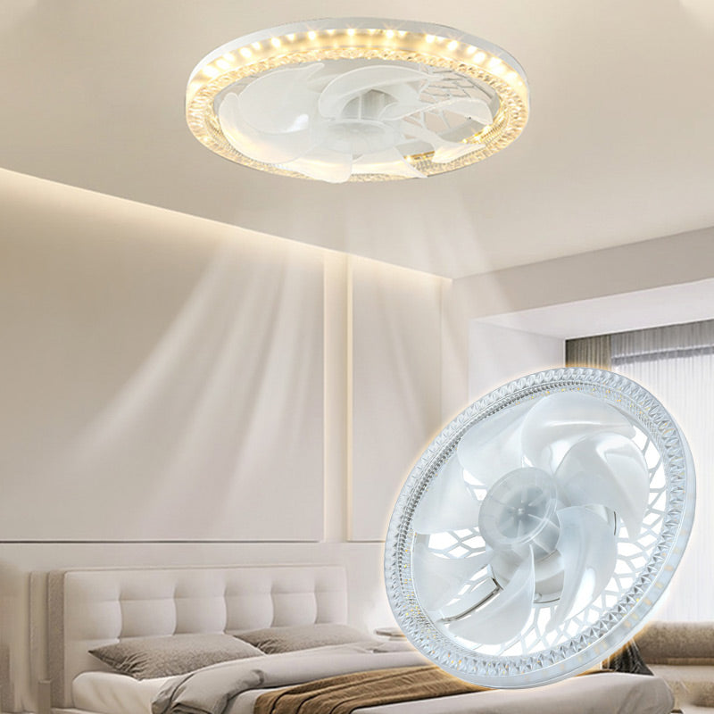 Remote control led silent fan light