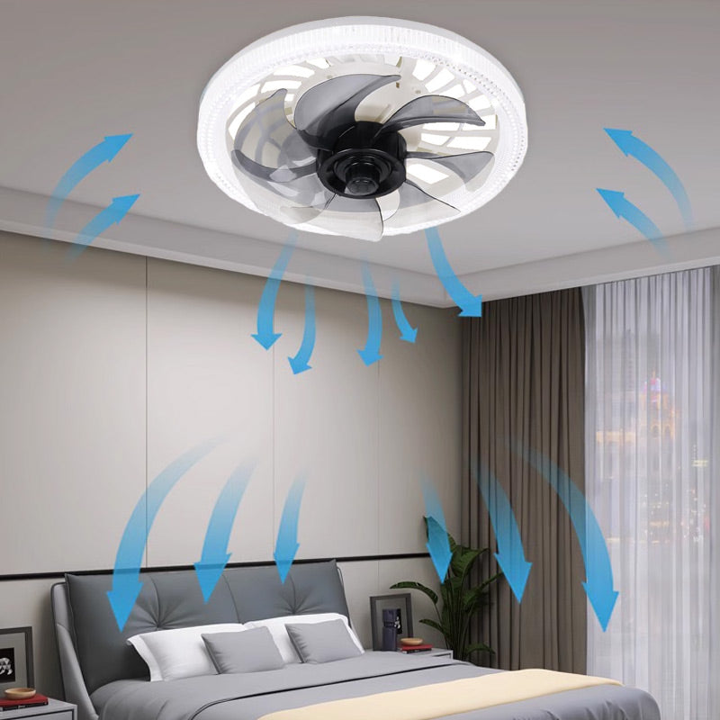 Remote control led silent fan light