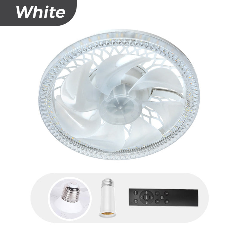 Remote control led silent fan light