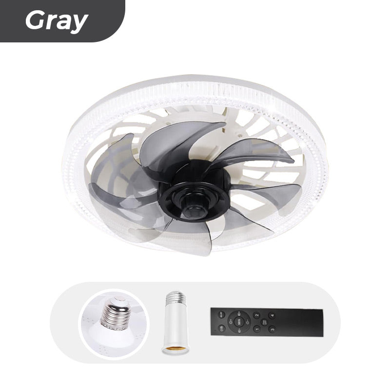 Remote control led silent fan light