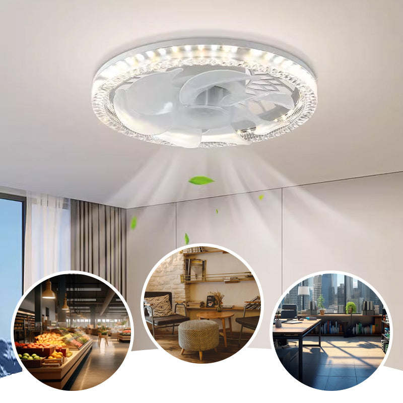 Remote control led silent fan light