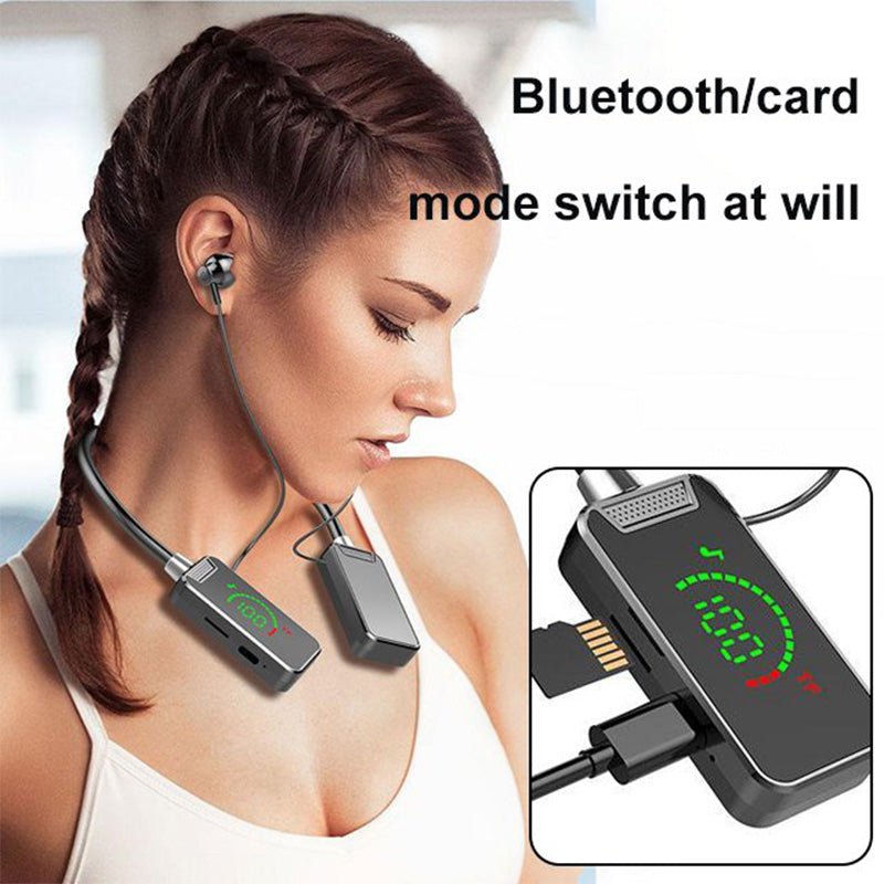 Waterproof singing bluetooth headset with display